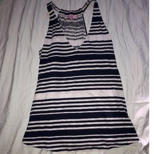 Lilly Pulitzer Navy Blue and White Striped Tank